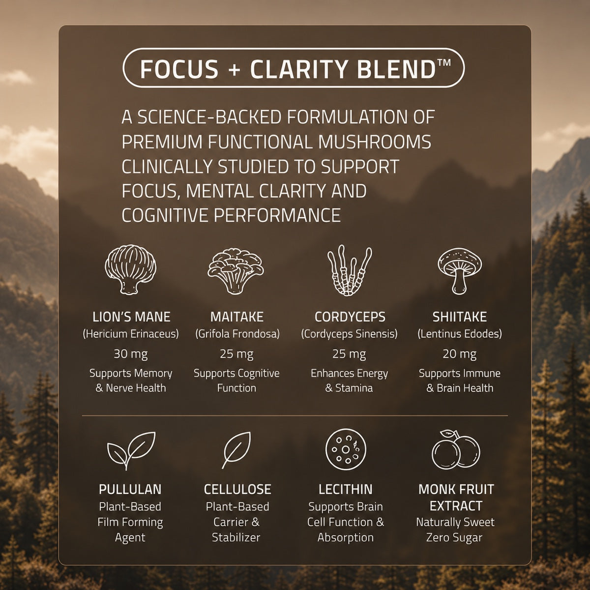 Clarity + Calm ingredient blend