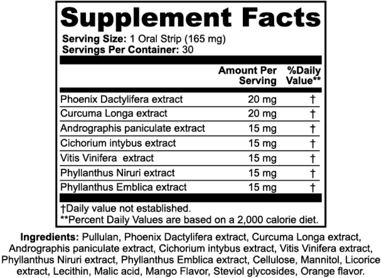 Rebound + Recover Supplement Facts